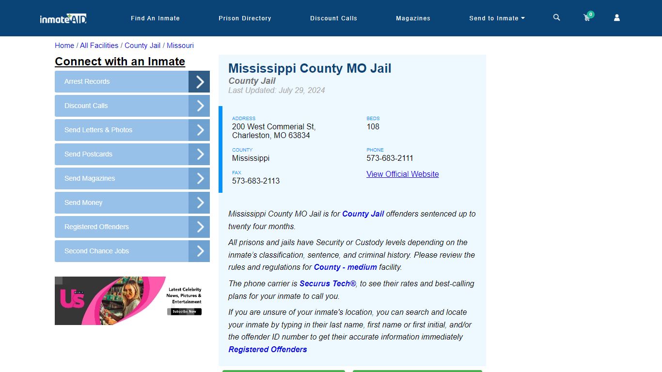 Mississippi County MO Jail - Inmate Locator